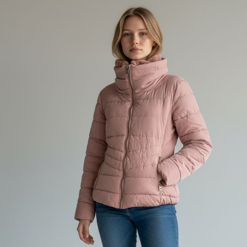 Zara Pink Puffer Jacket